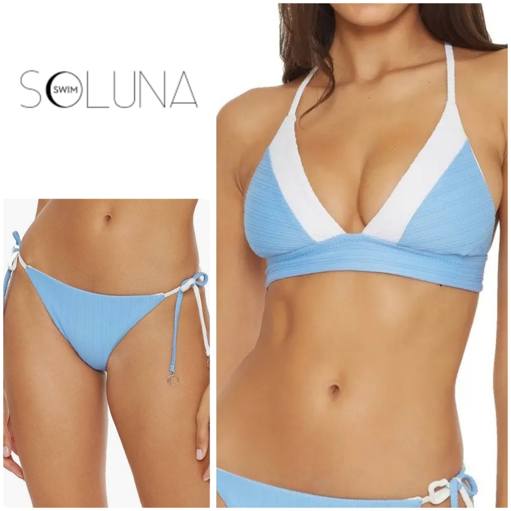 NEW Soluna Clear Lines Ballet Banded Bikini Top & Half Moon Bottoms
